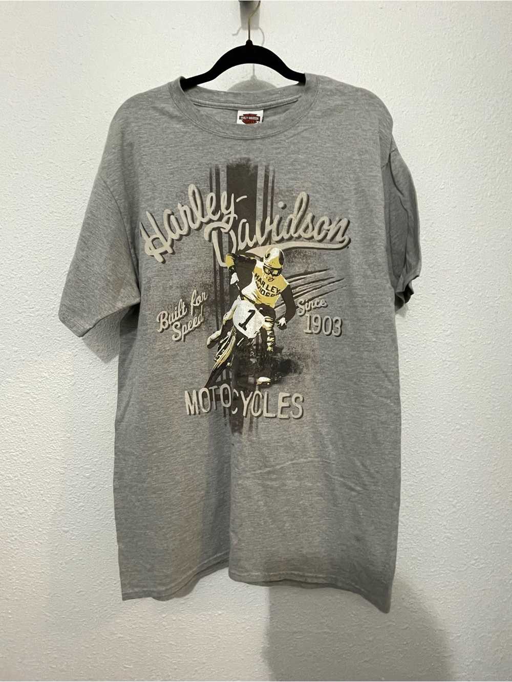 Harley-Davidson Built for Speed Motorcycle Cocoa Beach FL T-Shirt Large Tall